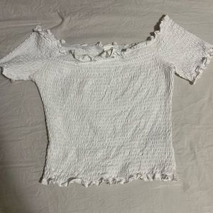 H&M ruffled shirt, can be off the shoulder too